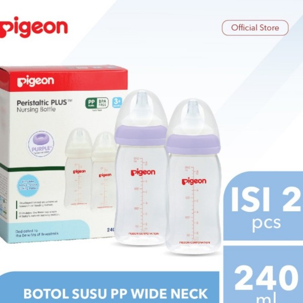 PIGEON TWIN PP BOTTLE WIDENECK 240ML