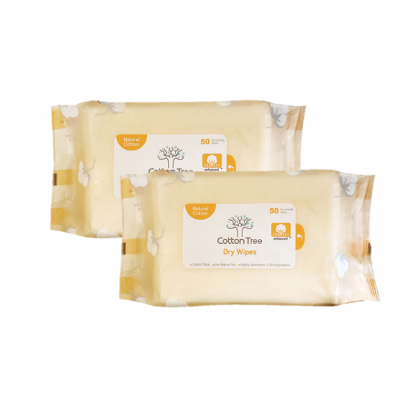 Cotton Tree Dry Wipes